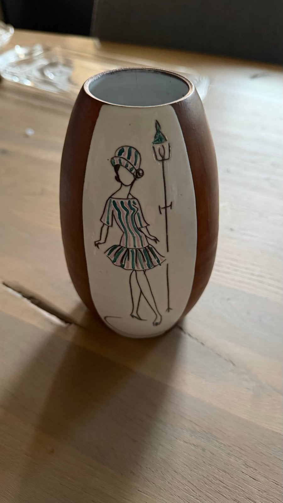 Vintage keramische vaas van Daan Aalten ‘50-‘60, Ophalen of Verzenden