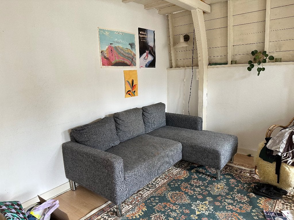 2 persoons bank in goede staat, Huis en Inrichting, Banken | Bankstellen, Ophalen, 150 tot 200 cm, Hoekbank, Tweepersoons