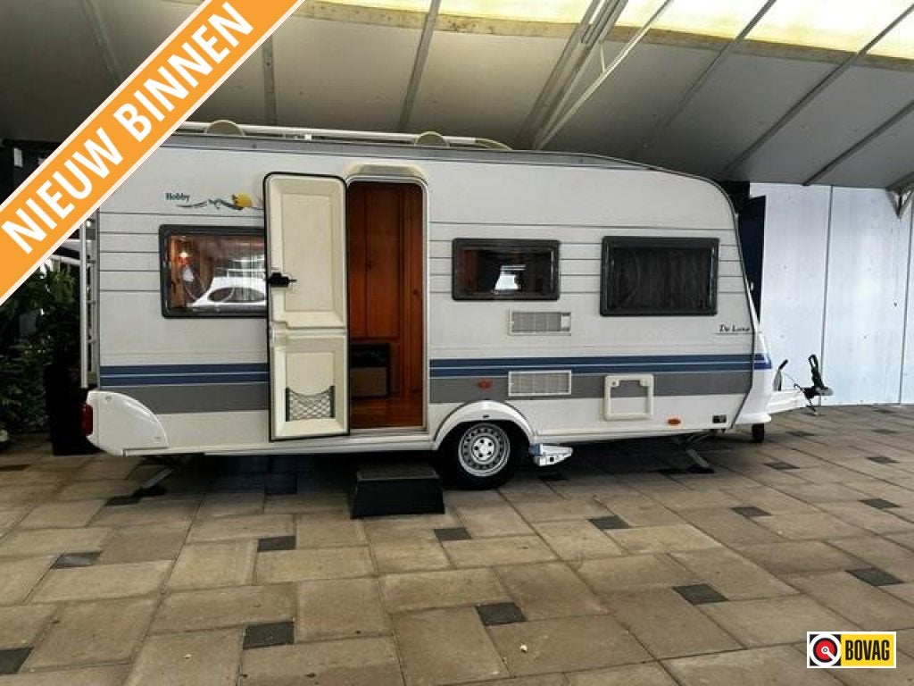 Hobby De Luxe 450 UF mover, voortent, Caravans en Kamperen, Rondzit, Hobby, Bedrijf, Ringverwarming