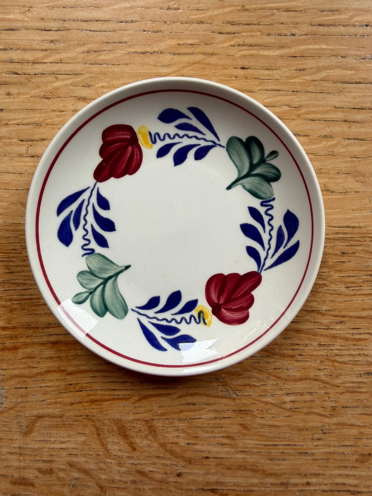 9 petit four bordjes met het boerenbont motief, puntgaaf, Huis en Inrichting, Keuken | Servies, Ophalen of Verzenden, Zo goed als nieuw