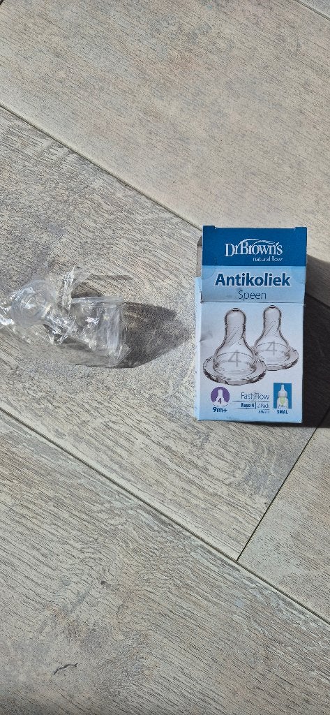 Dr. Brown's Flesspeen Fase 4 (9+ maanden) Smalle Halsfles, Ophalen of Verzenden, Nieuw, Speen, Dr. Brown's