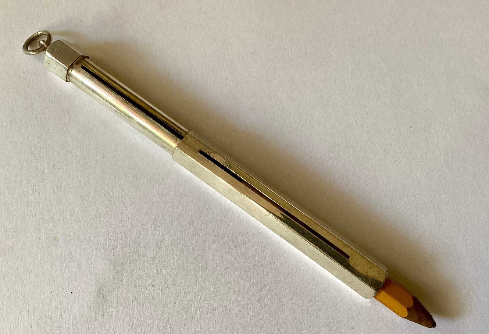 Antieke zilveren uitschuifbare potloodhouder. Gemerkt: 800., Ophalen of Verzenden, Zo goed als nieuw, Vulpen, Overige merken