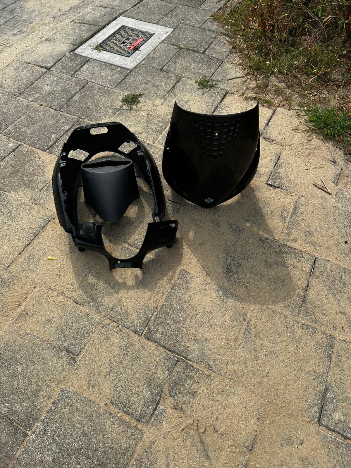 Piaggio Zip kappenset zwart beschadigd, Ophalen of Verzenden, Zo goed als nieuw