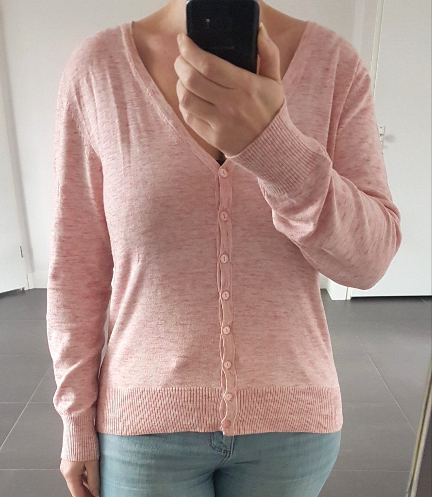 Trui Roze The Sting Knoopjes V Hals, The Sting, Verzenden, Maat 46/48 (XL) of groter, Zo goed als nieuw
