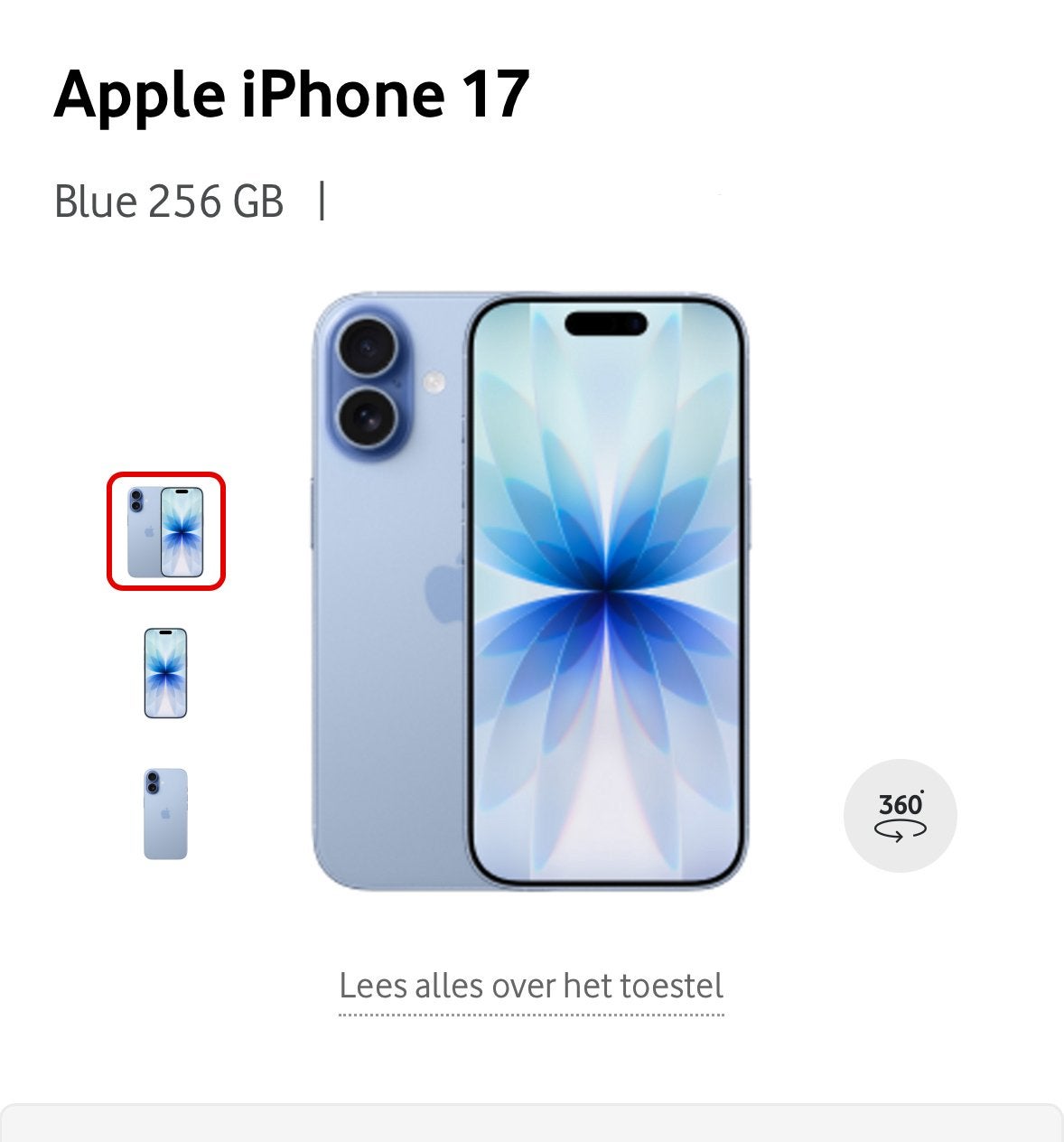 Apple Iphone 17 - New - Geseald - In doos (BLUE), 256 GB, Nieuw, Ophalen of Verzenden, Overige modellen