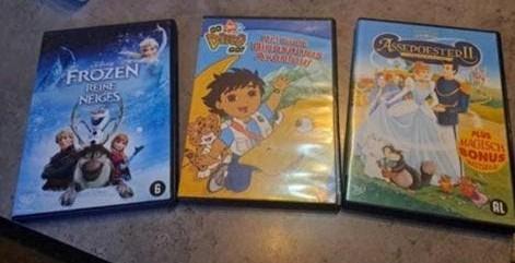 Gratis DVDs Frozen, Diego, Assepoester Disney, Kinderen en Baby's, Speelgoed | Educatief en Creatief, Ophalen, Zo goed als nieuw