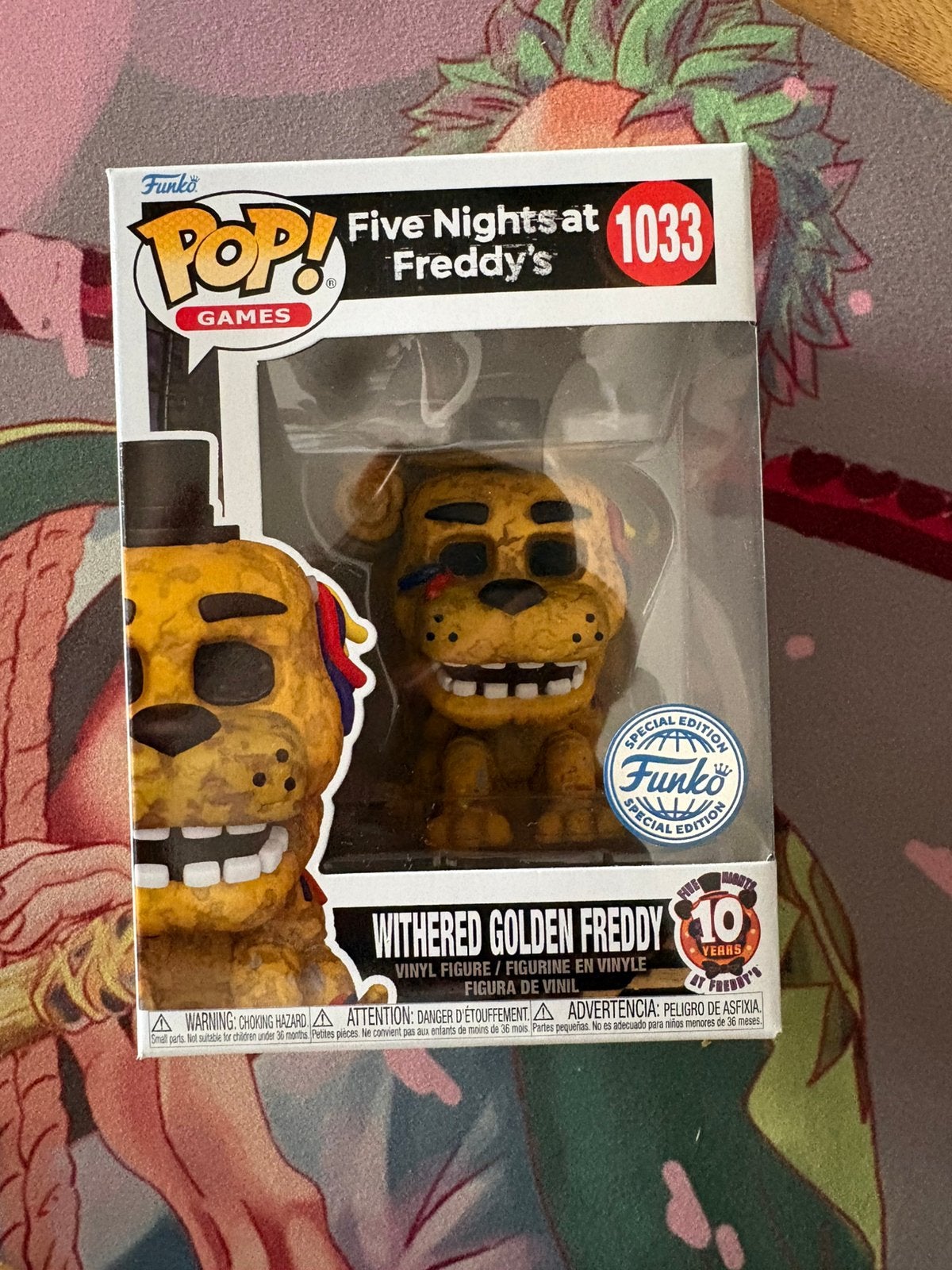 Funko Pop! Withered Golden Freddy #1033 – FNAF 10 Years