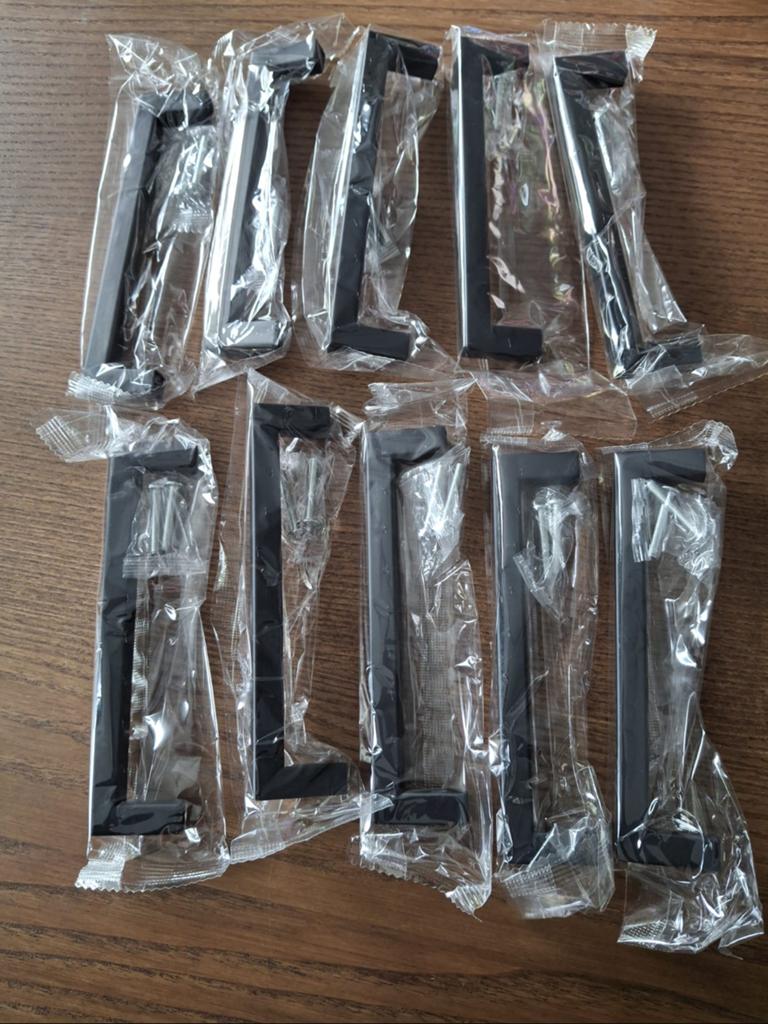 Set van 10 Zwarte Lade Handgrepen 128mm Boorafstand, Ophalen of Verzenden, Nieuw, 100 tot 250 mm, Overige typen