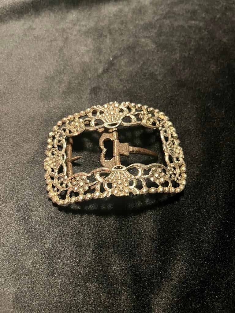 18e eeuwse zilveren gesp, A. Oosterwerf, Sneek, Antiek en Kunst, Antiek | Goud en Zilver, Ophalen of Verzenden, Zilver