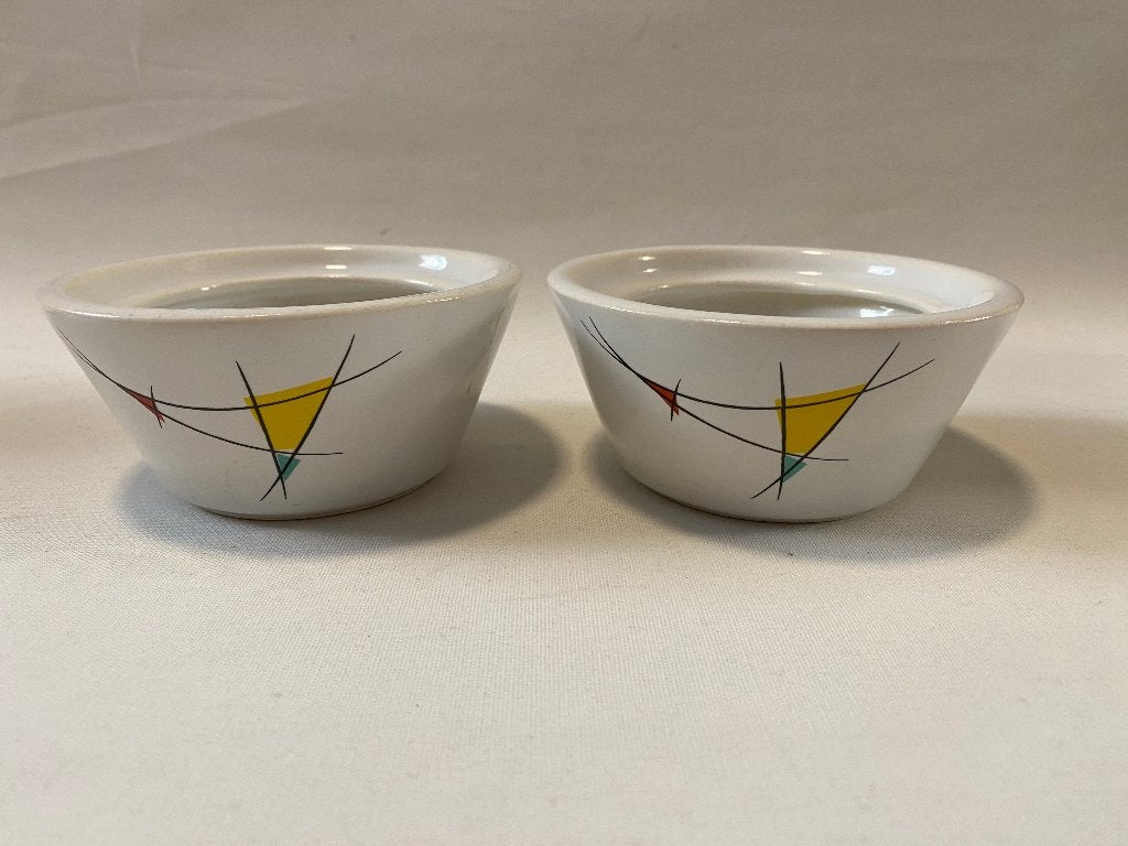 Retro Set van 2 VEB Torgau aardewerk bakjes, DDR, Oost-Duits, Gebruikt, Ophalen of Verzenden, Kom(men), Overige stijlen