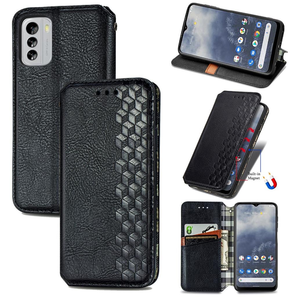 Luxe PU Lederen Wallet Case Set voor Nokia G60 _ Zwart, Verzenden, Nieuw, Hoesje of Tasje