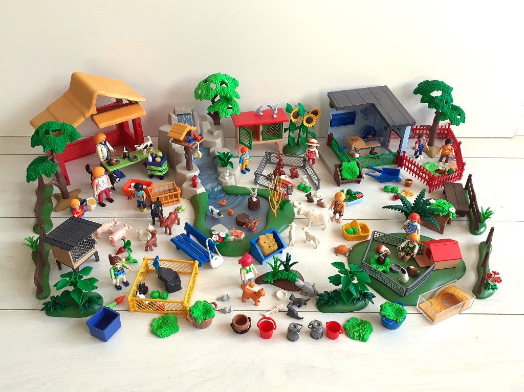 grote dieren set kinderboerderij 4851 met 6 uitbreidingssets, Ophalen of Verzenden, Gebruikt