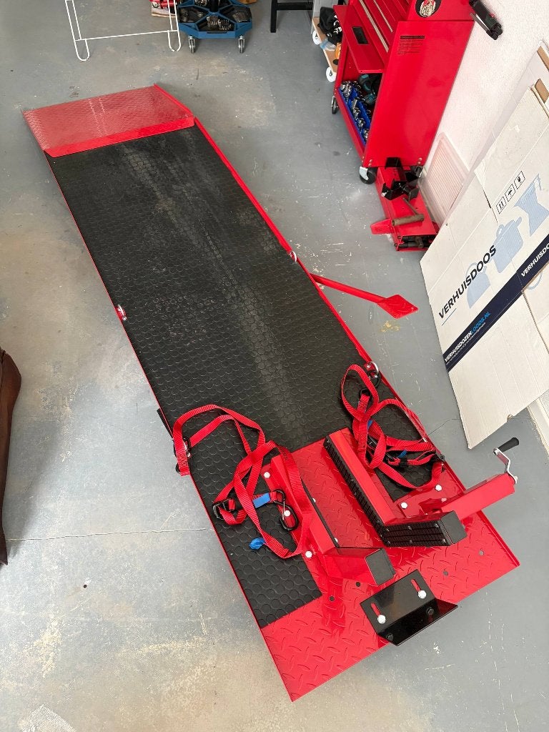 HBM 450 kg motorheftafel, Motoren, Ophalen, Zo goed als nieuw