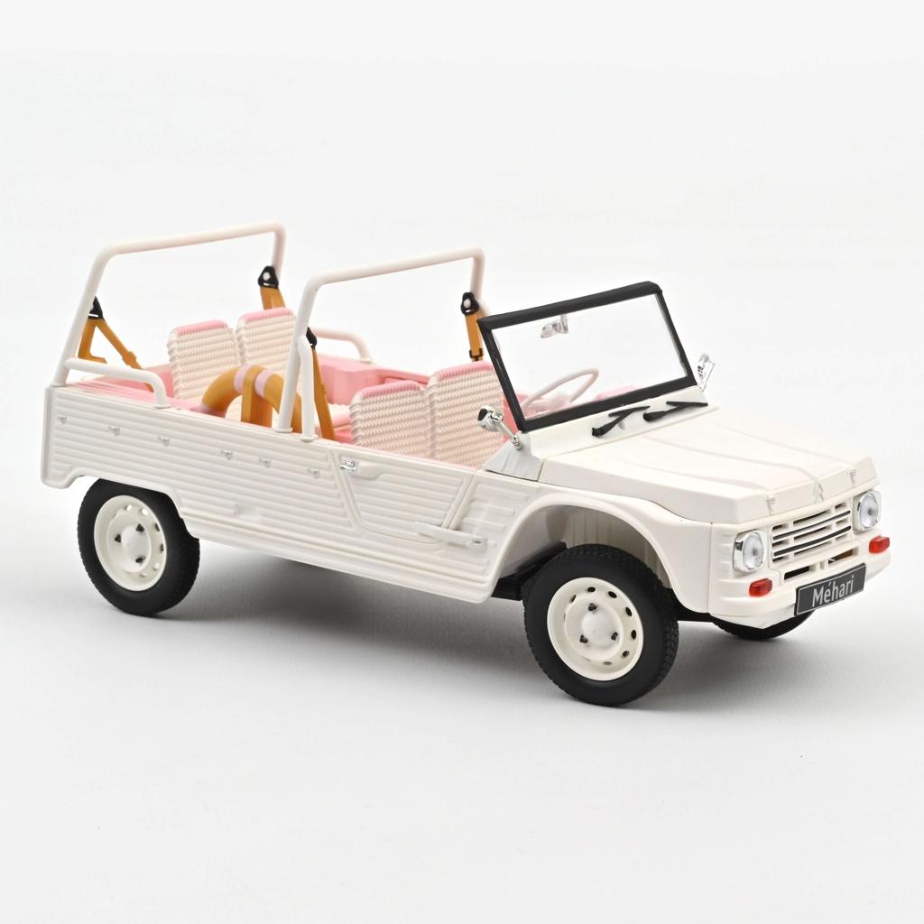Citroen Mehari 2023 elektrisch wit met roze    Norev 1:18, Hobby en Vrije tijd, Modelauto's | 1:18, Ophalen of Verzenden, Nieuw