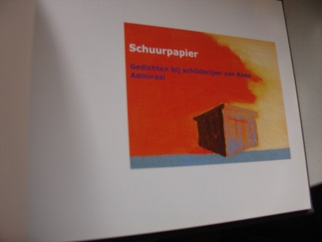 kees admiraal - schuurpapier, Ophalen of Verzenden, Zo goed als nieuw, Schilder- en Tekenkunst