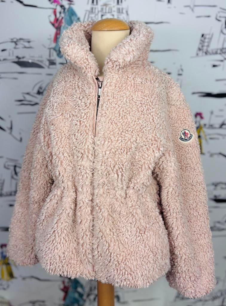 Moncler zachtroze teddy donsjas jas maat 8 (580 euro), Moncler EU, Zo goed als nieuw, Moncler, Customercare@moncler.com