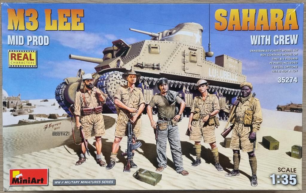 MiniArt 1:35 #35274 WWII M3 Lee Sahara Mid Production Tank, Overige merken, Tank, 1:32 tot 1:50, Nieuw