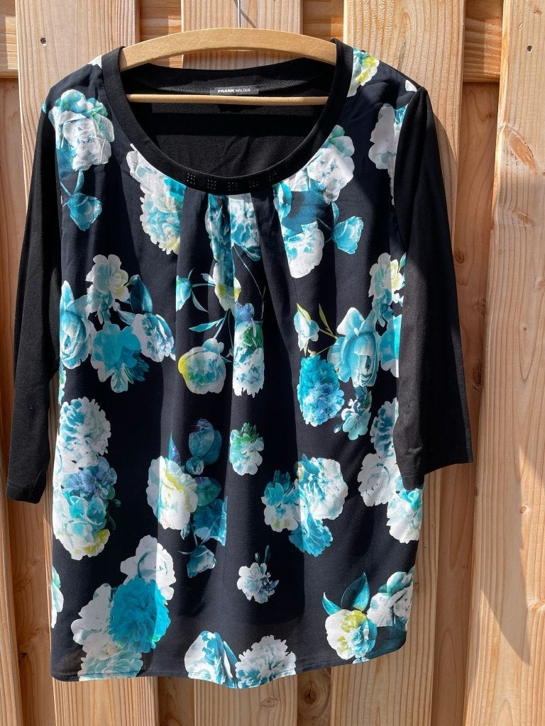 ZGAN mooie blouson Frank Walder, maat 46/48 zwart en l blauw, Verzenden, Zwart, Maat 46/48 (XL) of groter, Zo goed als nieuw