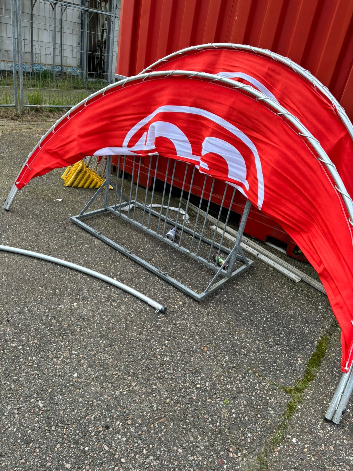Windscherm schaduwdoek shelter, Ophalen, Zo goed als nieuw