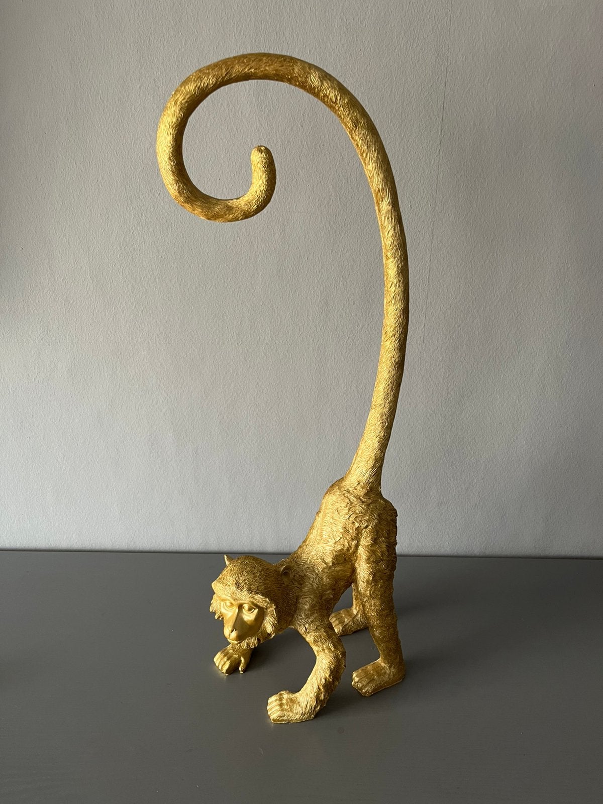 Gouden aap beeld 67cm hoog woondecoratie, Huis en Inrichting, Ophalen of Verzenden, Zo goed als nieuw