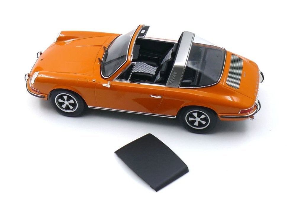 Porsche 911 Targa T 2.2 1970 Signal Orange van Norev 1:18, Auto, Norev, Ophalen of Verzenden, Norev
