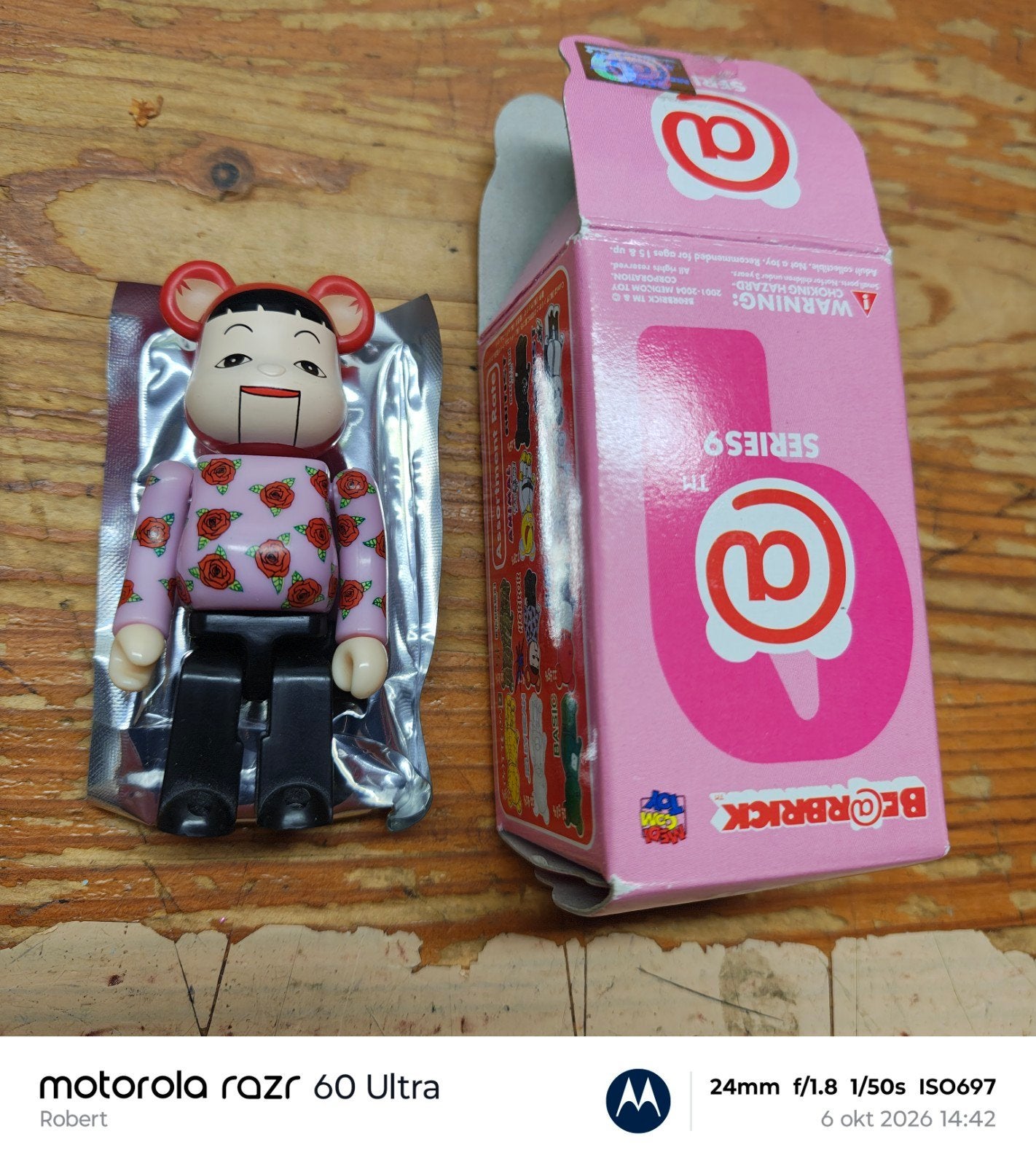 BE@RBRICK Series 9 Figuur - Rozenprint, Ophalen of Verzenden