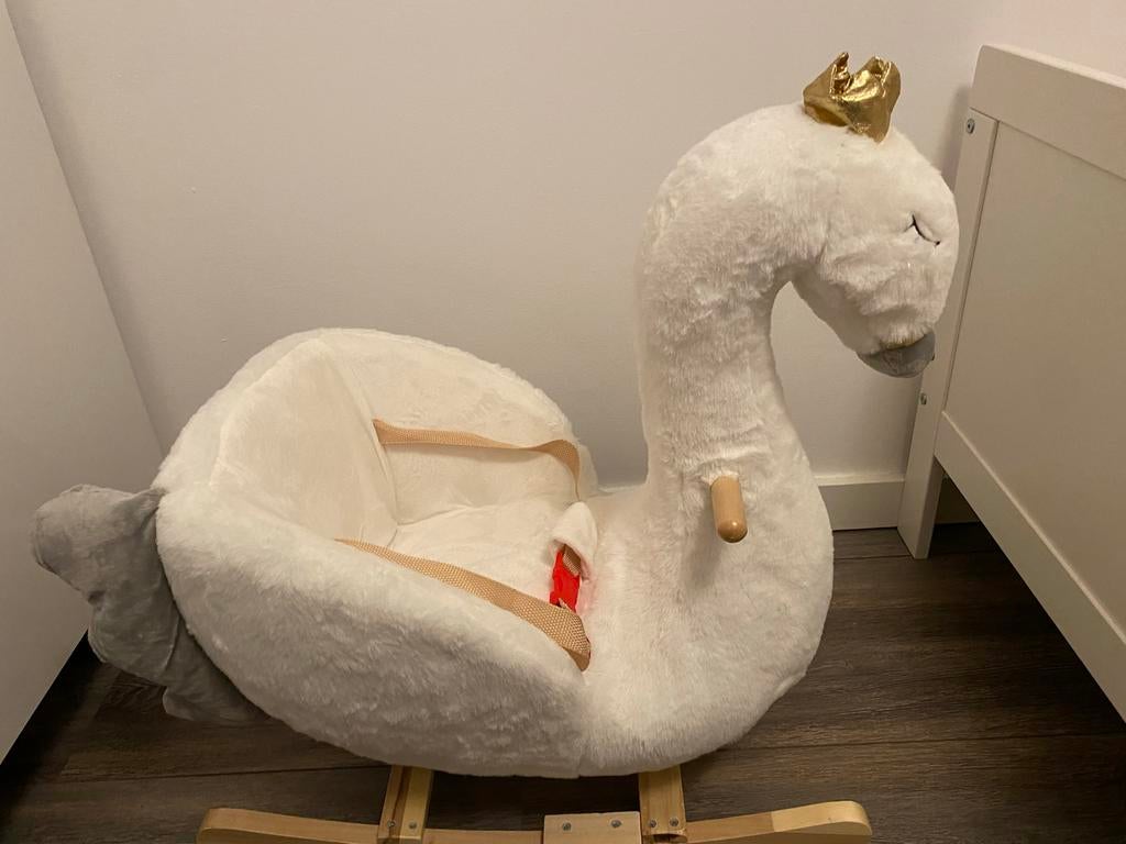 Schommelstoel Zwaan met Kroon - Zo goed als nieuw, Kinderen en Baby's, Ophalen, Zo goed als nieuw, Jongen of Meisje
