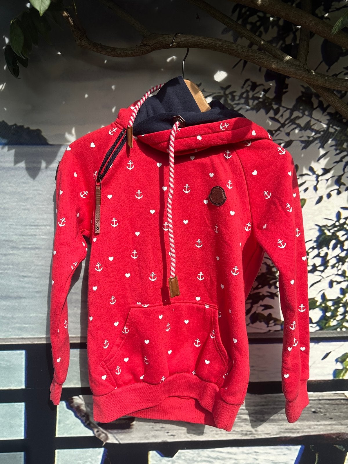 SQUARED & CUBED - Dames Hoodie maat 164 "Anker Love" rot, Ophalen, Zo goed als nieuw, Jongen of Meisje, Trui of Vest