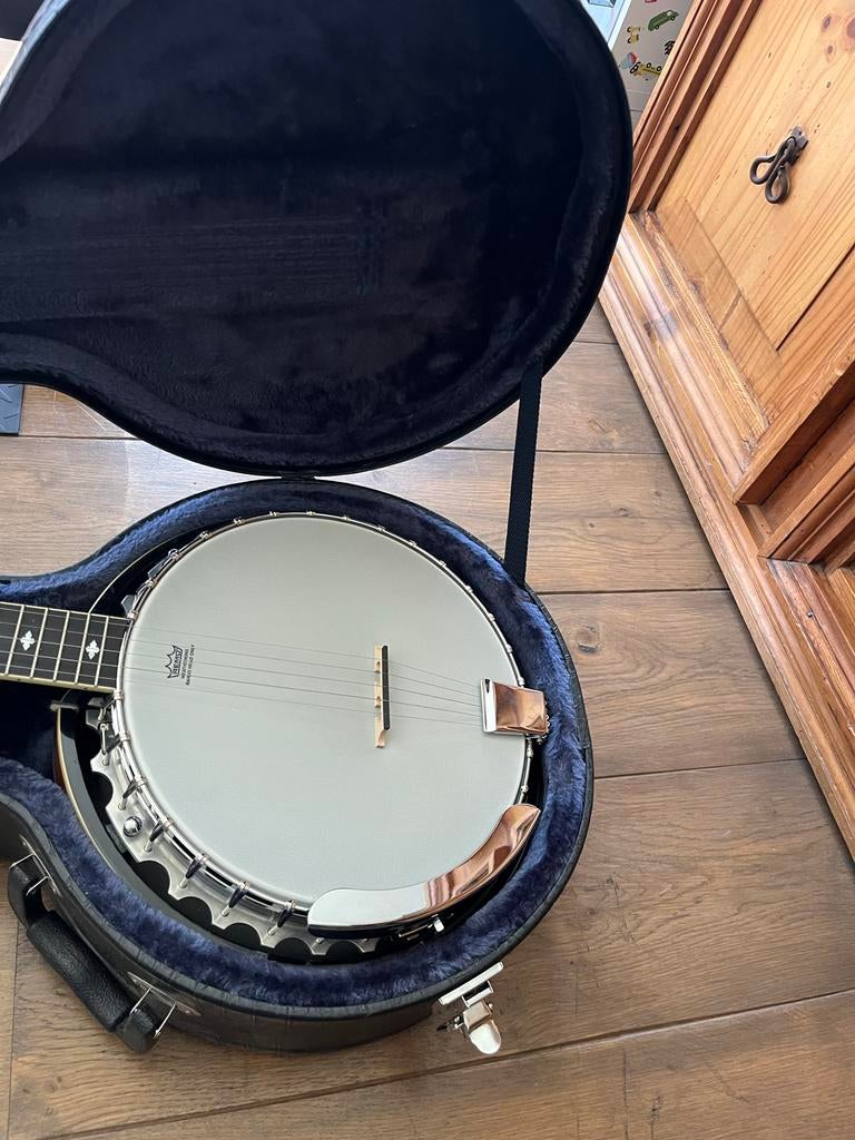 Stagg Banjo, inclusief koffer, lesboekenen toebehoren, Muziek en Instrumenten, Snaarinstrumenten | Banjo's, Zo goed als nieuw