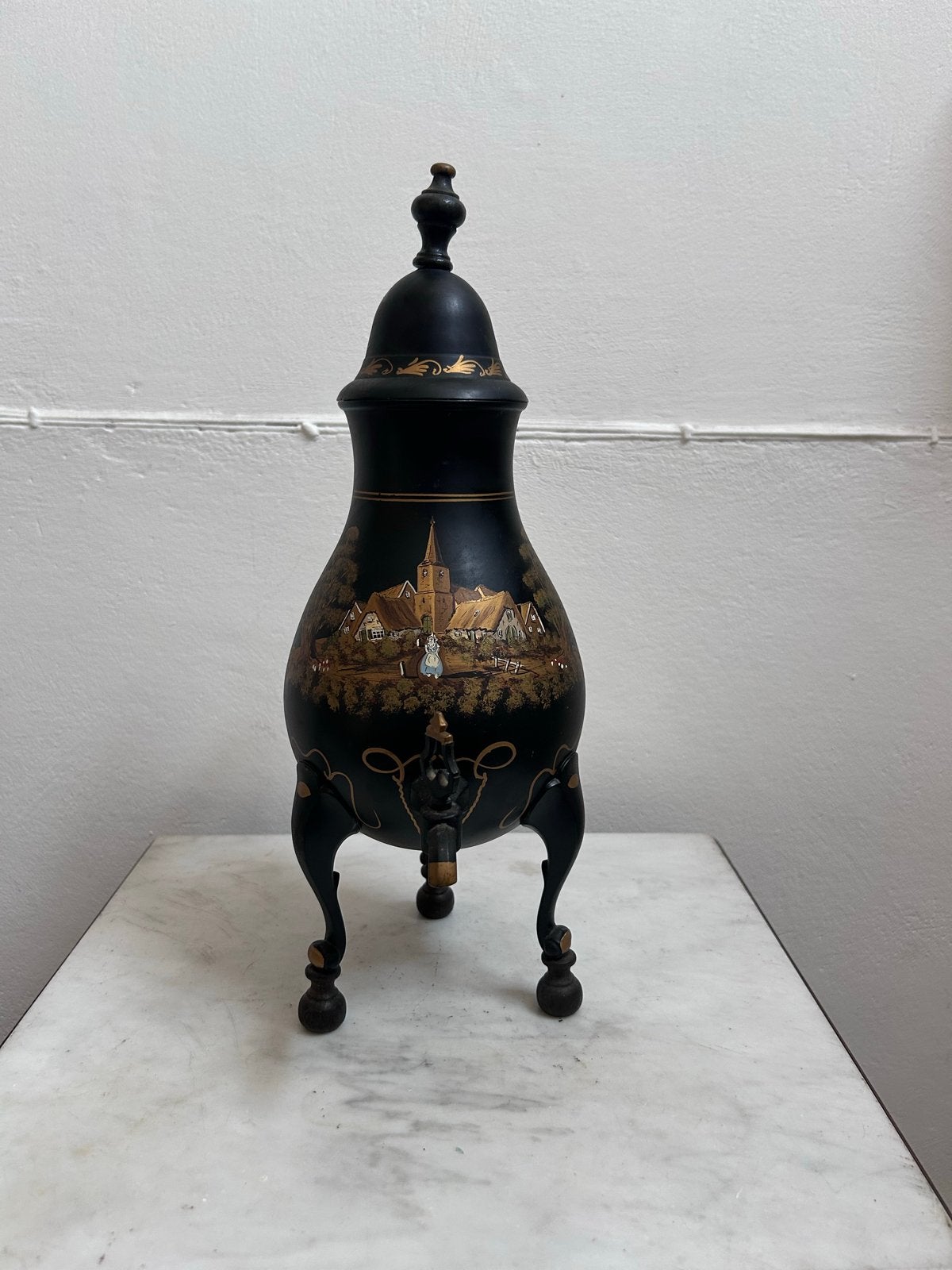 beschilderde Tinnen Kraantjeskan  Gelria Tin 1/4 L, Ophalen of Verzenden