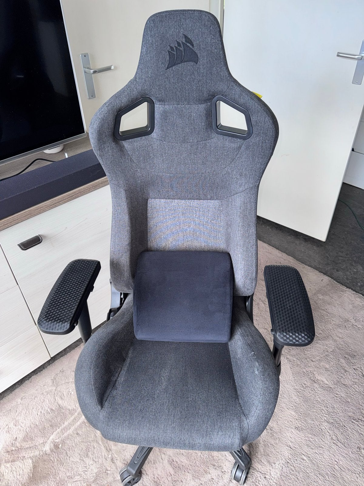 Corsair T3 Rush Gaming Stoel - Grijs, Ophalen, Zo goed als nieuw, Grijs, Bureaustoel