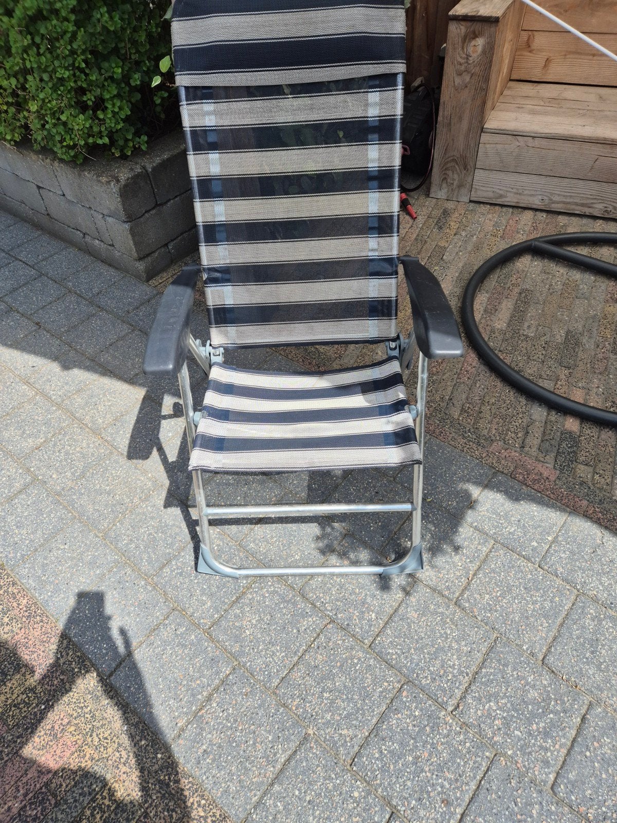 Verstelbare standenstoel - Ideaal voor tuin of camping, Tuin en Terras, Tuinstoelen, Gebruikt, Metaal, Inklapbaar, Verstelbaar
