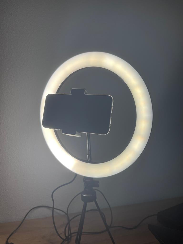 Ringlamp met Telefoonhouder, Ophalen of Verzenden, Zo goed als nieuw, Overige typen