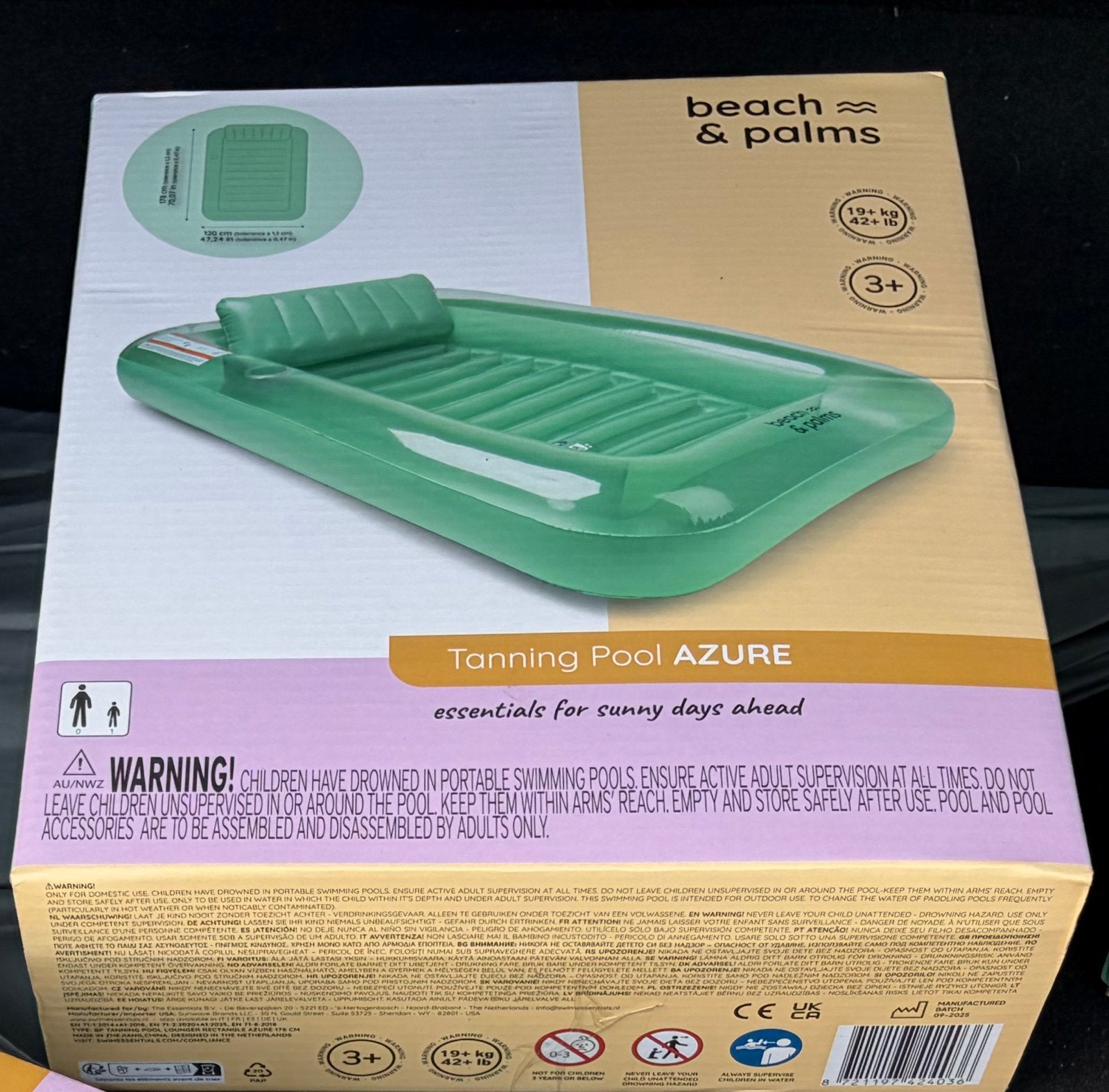 Trending Tanning Pool met bekerhouder - Opblaasbaar Zwembad, Minder dan 80 cm, Opblaaszwembad, Nieuw, Ophalen of Verzenden