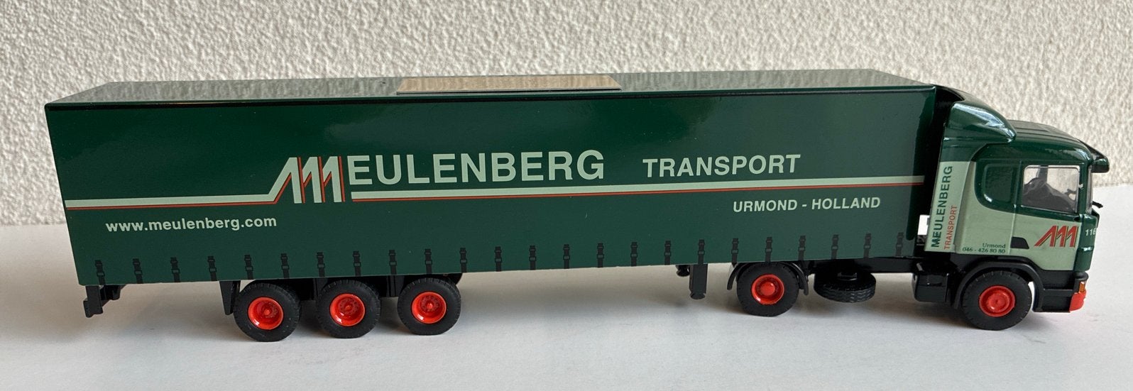 Lion-toys Meulenberg Transport Scania met herdenkingsplaatje, Hobby en Vrije tijd, Ophalen of Verzenden, Nieuw, Bus of Vrachtwagen