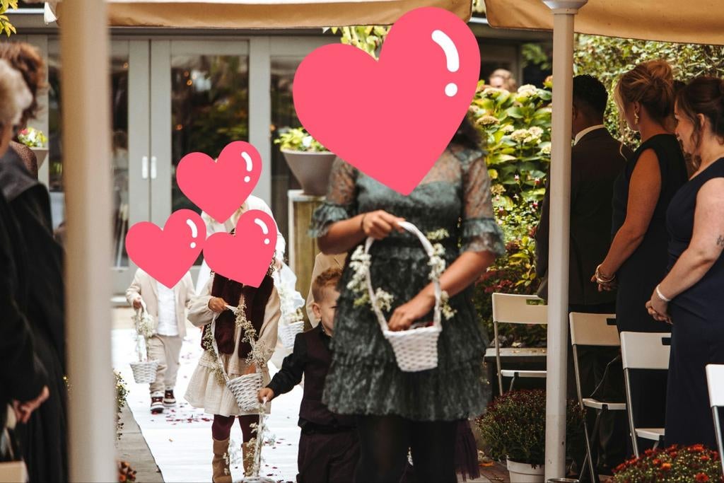 Mandjes voor bloemenkinderen bruiloft - 7 stuks, Huis en Inrichting, Ophalen of Verzenden, Rechthoekig, Riet