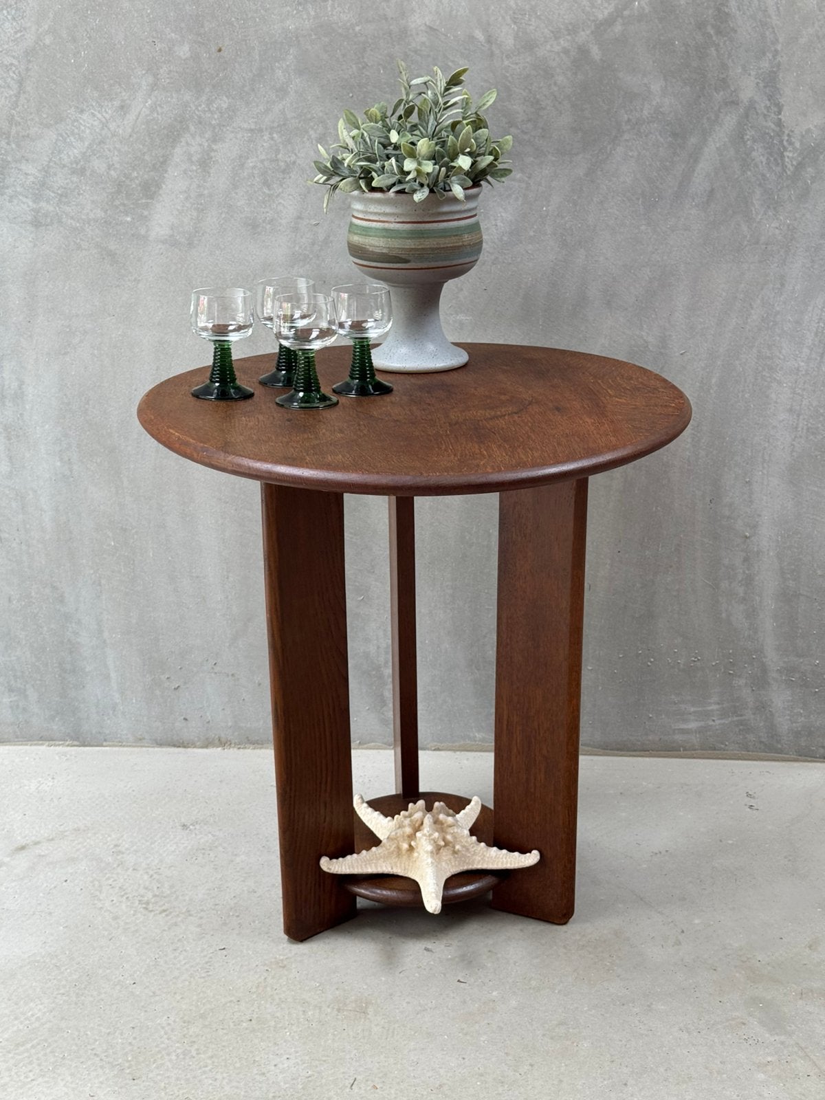 Art Deco plantentafel/bijzettafel, Minder dan 55 cm, Gebruikt, Q, Q