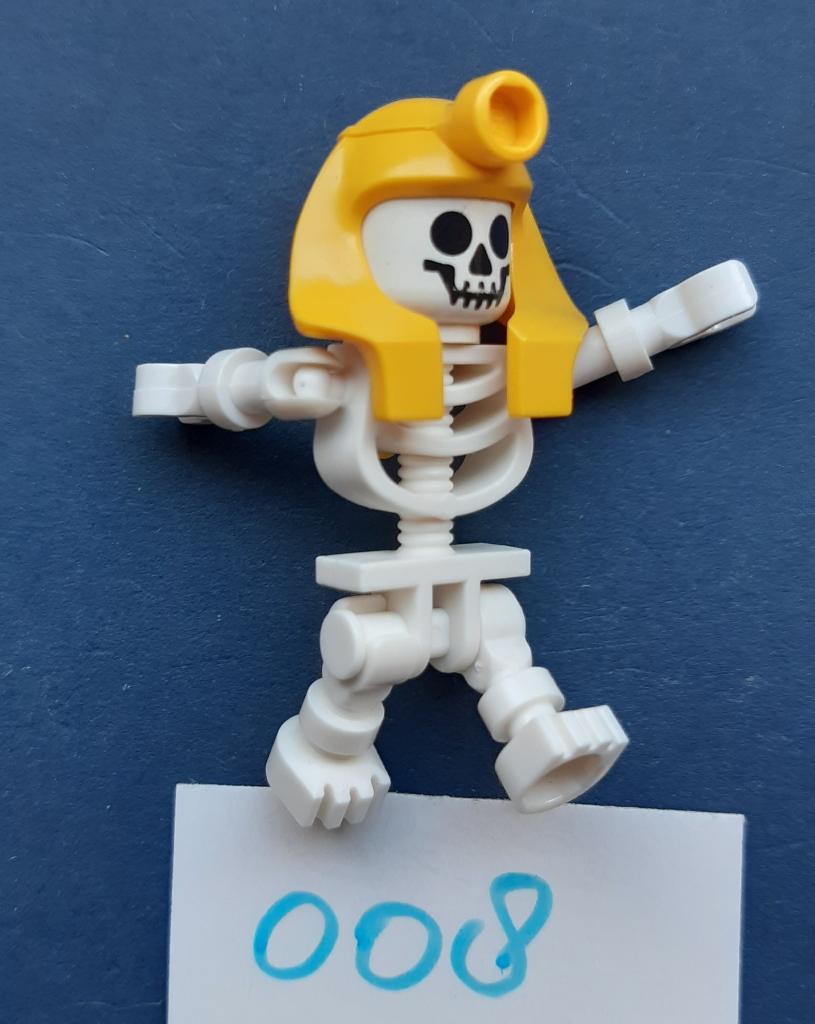 Lego Skeleton with Standard Skull, Yellow Mummy Headdress, Ophalen of Verzenden, Gebruikt, Minifiguur, Lego