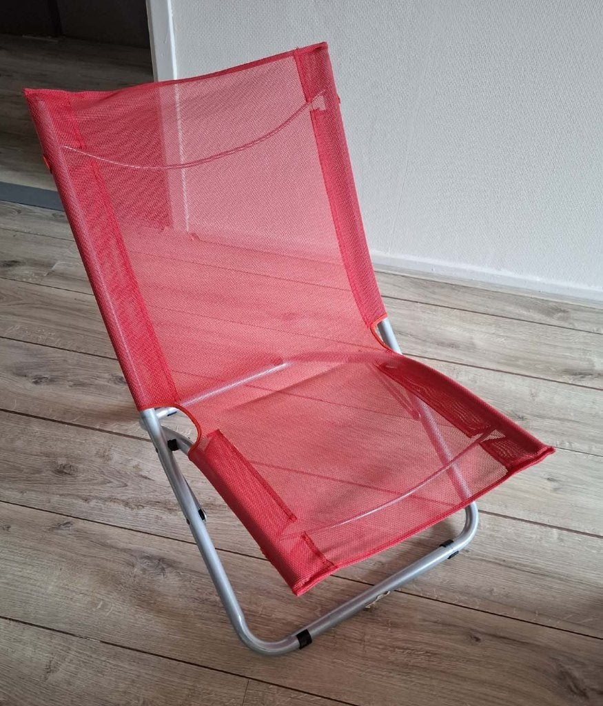 rode strand/camping stoeltje, Ophalen, Gebruikt, Campingstoel