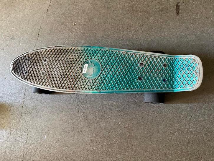NKX Skateboard Pennyboard - Blauw/Zwart, Sport en Fitness, Skateboarden, Ophalen of Verzenden, Zo goed als nieuw, Skateboard
