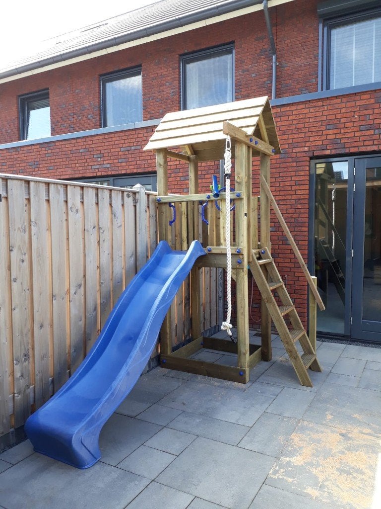 compacte KLEINE TOREN speelhuis klimtoren speeltoestel, Ophalen, Nieuw, Schommel, Aanbouwonderdeel