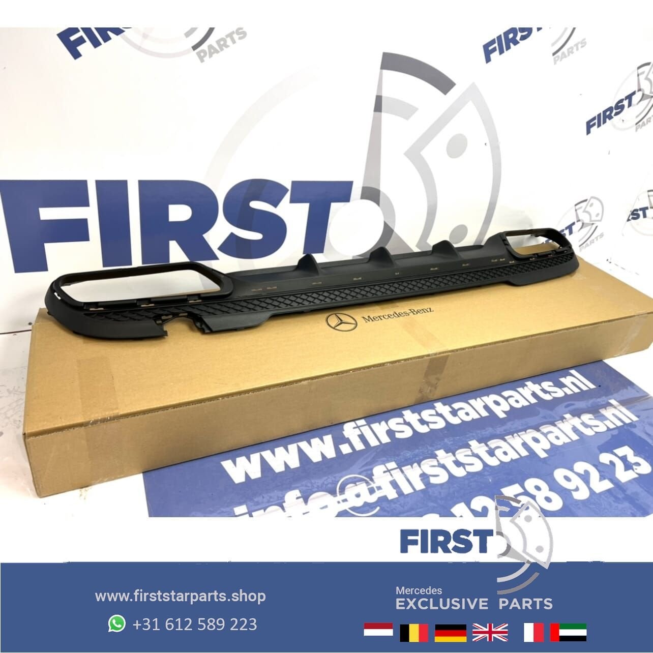 W212 E63 AMG Diffuser Mercedes E Klasse 2016 Facelift E 63 A, Gebruikt, -, Ophalen of Verzenden, -