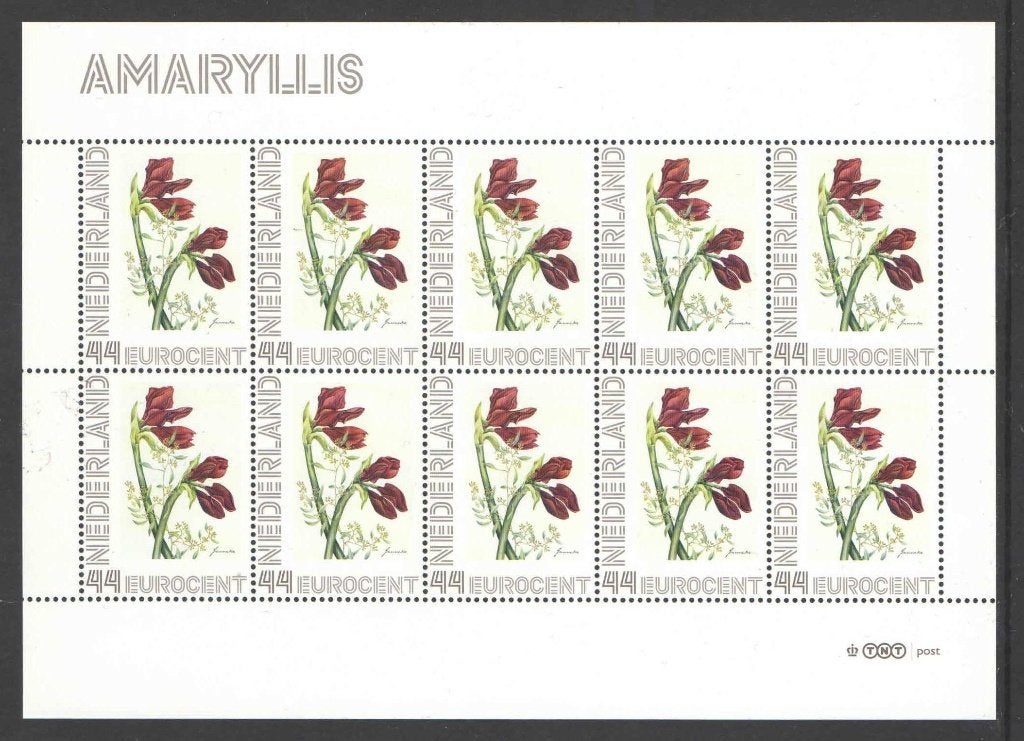 Bloemenpracht op postzegels: Amaryllis (2), Ophalen of Verzenden, Na 1940, Postfris