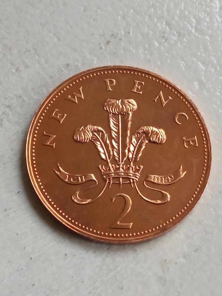 Verenigd Koninkrijk 2 pence 1977., Ophalen of Verzenden, Overige landen, Losse munt