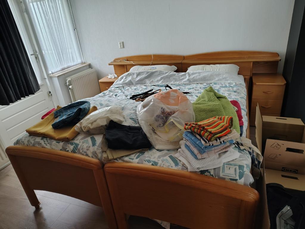 Gratis 2persoons bed, Ophalen, Gebruikt, Tweepersoons