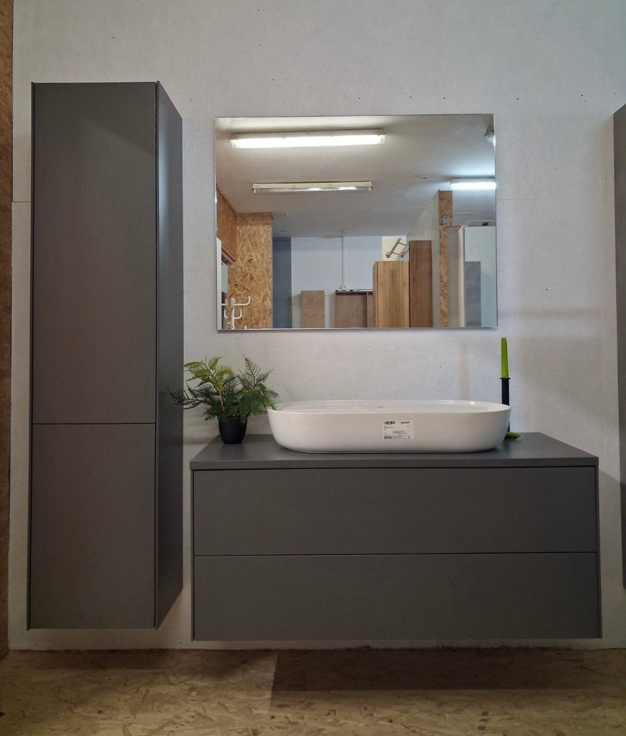 Complete badkamer meubel set greeploos nieuw, Nieuw, Minder dan 100 cm, Wasbak of Wastafel, 25 tot 50 cm