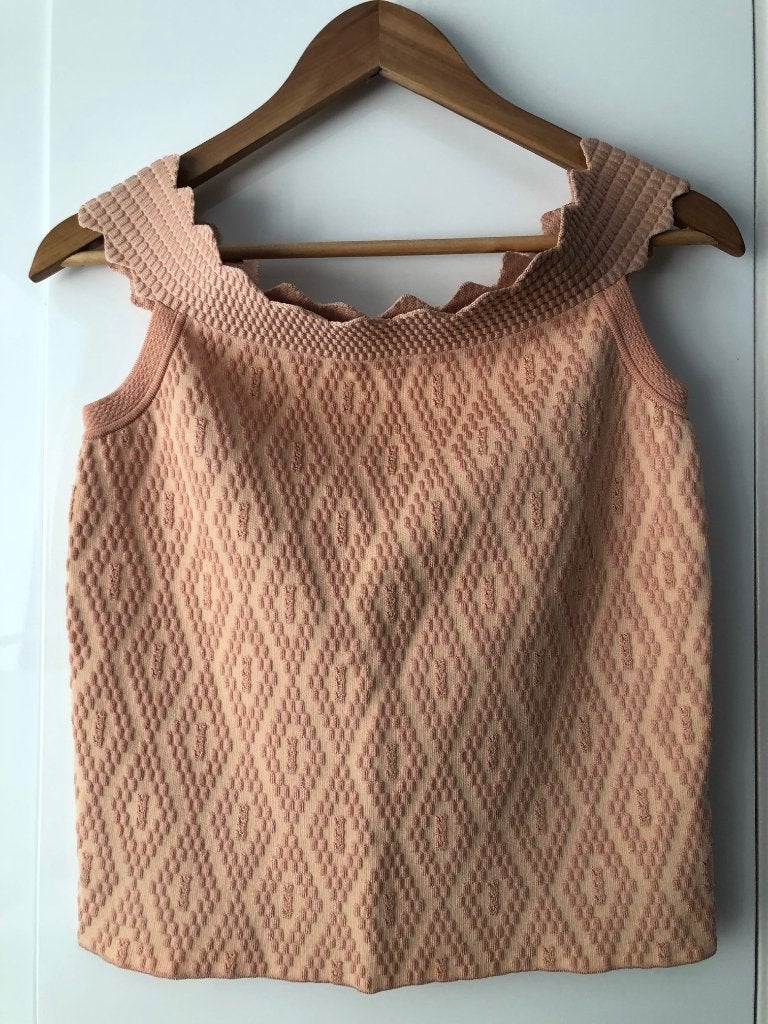 jonathan simkhai blush on off shoulder shirt top | s-m, Verzenden, Nieuw, Roze, Maat 36 (S)