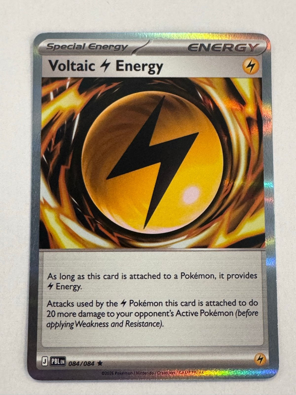 Voltaic Energy 084/084 Special Energy Pokémon Kaart, Ophalen of Verzenden, Zo goed als nieuw, Losse kaart, Foil
