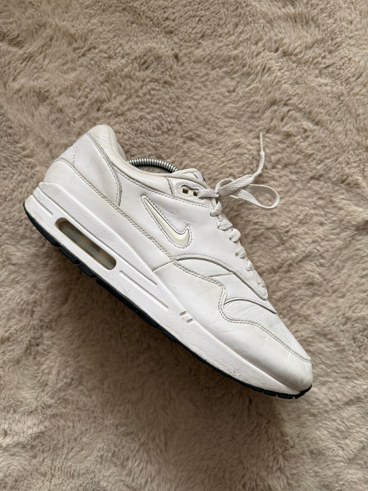 Nike air max 1 jewel leather white 44, Ophalen of Verzenden, Gedragen