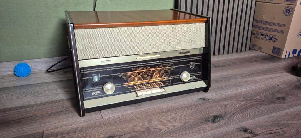 Vintage Philips Buizenradio - Werkend, Audio, Tv en Foto, Radio's, Ophalen, Gebruikt, Radio